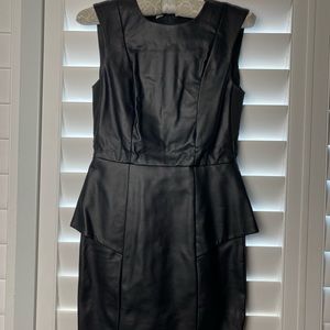 BCBGeneration Black Leather Open-Back Dress *New*